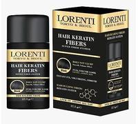 Lorenti Fibre capillaire noire - Cheveux ramollissants à la kératine pour cheveux instantanément volumineux - 27,5 g - Pour épaissir les cheveux en cas de chute de cheveux - Imperméable et naturel