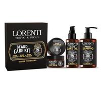 LORENTI Tokyo et Seoul Barbe Kit de soins et coiffage de la barbe avec huile, shampoing et baume
