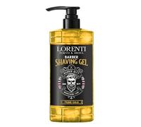 LORENTI TOKYO & SEOUL Barber Shaving Gel Men PRIME GOLD 1000ml - Gel de rasage homme transparent - pour un rasage précis des contours de la barbe - Rafraîchit la peau