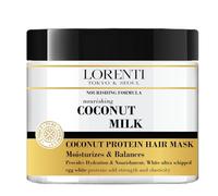 LORENTI TOKYO & SEOUL Masque de soin capillaire au lait de coco 500 ml | Masque capillaire au lait de coco | Cure réparatrice pour cheveux cassants, secs et abîmés | Soin des cheveux