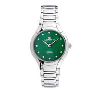 Lorenz Diva Pearl 030281DD Montre classique à quartz pour femme en acier avec cadran en nacre et diamants Coffret en bois avec logo Diva