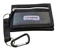 Lorenz Portefeuille de sport fin en toile avec crochet de ceinture pour homme, Noir , Décontracté