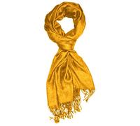 Lorenzo Cana 9307811 Écharpe de marque pour homme Motif cachemire jacquard tissé 60 cm x 200 cm Viscose Couleurs harmonieuses Jaune doré, Or, jaune d'or, jaune, moutarde