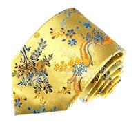 LORENZO CANA Cravate en soie italienne 100% soie - doré bleu orange blanc