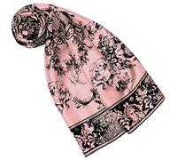 Lorenzo Cana Foulard design pour femme en 100 % soie, multicolore, 90 cm x 90 cm, Rose baroque, 90 x 90 cm