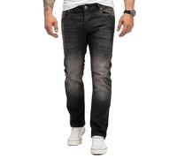 Lorenzo Loren Pantalon jean denim pour homme Look usé Coupe régulière T29 à T44 L30 à L38, 42W / 36L