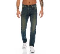 Lorenzo Loren Pantalon jean denim pour homme Look usé Coupe régulière T29 à T44 L30 à L38, 44W / 38L