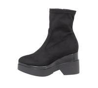 Lorenzo Mari Polly02 Bottes pour femme Polly en Alcantara, tissu strech noir, Noir , 39 EU
