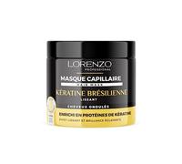 Lorenzo - Masque Capillaire Réparateur à la Kératine Brésilienne pour Cheveux Abîmés - Nourrissant - Sans Sulfate, Paraben, Silicone, Colorant - 500ml