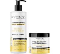 Lorenzo - Pack Soin - Shampoing Et Masque À L'huile De Coco - 2x500 Ml[Z3564]