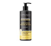 Lorenzo - Shampoing Réparateur à la Kératine Brésilienne pour Cheveux Ondulés - Renforce, Nourrit - Sans Sulfate, Paraben, Silicone, Colorant - 500ml