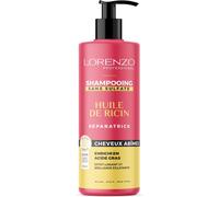 Lorenzo - Shampoing Stimulant À L'huile De Ricin Pour Cheveux Abîmés - Croissance, Hydratation - Sans Sulfate, Paraben, Silicone, Colorant - 500ml