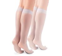 LORES Basic Chaussettes hautes pour femmes 15 DEN High Pop Matt collants semi-transparents 2 paires Natalie, Taille unique