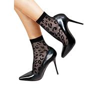 LORES Chaussettes courtes à motifs pour femme - Sheer Pop - Taille libre - 20 deniers