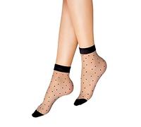 LORES Chaussettes fantaisie à motifs pour femmes, courtes, transparentes, taille unique, 20 DEN, chaussettes douces, taille unique
