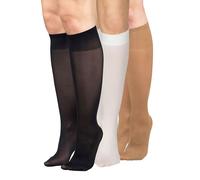 LORES Chaussettes montantes pour femme, uniforme, uniforme, couleur unie, Pop Socks, mélange, Taille unique