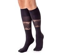 LORES Chaussettes montantes transparentes mi-hautes pour femmes Motifs fantaisie Douces - Amusantes Longues, Taille unique