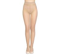 LORES Collant gainant pour femme - Bas de bikini fin et léger - 20 deniers, naturel, L