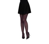 LORES Collants Opaques Doux Femme Concorde 60 Deniers - Bas Classiques Mates en Microfibre Durable Fabrication Italienne Pleine Longueur, Melanzana L