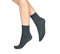 LORES Collants opaques en microfibre pour femmes, longueur mollet, 60 deniers, bande anti-pression, chaussettes hautes à la cheville [Fabriqué en Italie], Taille unique
