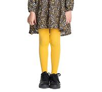 LORES Collants opaques pour fille, Avec pied, Pour l'école de danse classique, 40 deniers, Jaune, 98 cm-104 cm