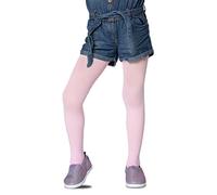 LORES Collants opaques pour fille, Avec pied, Pour l'école de danse classique, 40 deniers, Rose, 98 cm-104 cm