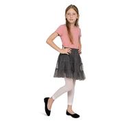 LORES Leggings 7/8 pour Filles Pantalons élégants sans Pieds à la Mode pour Enfants Pantalons de Sport de Ballet de Yoga de Gymnastique Jupe Robe Alice, Bianco 134/140 cm (9/10 Ans)
