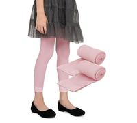 LORES Leggings 7/8 pour Filles Pantalons élégants sans Pieds à la Mode pour Enfants Pantalons de Sport de Ballet de Yoga de Gymnastique Jupe Robe Alice, Paquet de 2 Rosa 110/116 cm (5/6 Ans)
