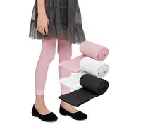 LORES Leggings 7/8 pour Filles Pantalons élégants sans Pieds à la Mode pour Enfants Pantalons de Sport de Ballet de Yoga de Gymnastique Jupe Robe Alice, Paquet de 3 Mix 134/140 cm (9/10 Ans)