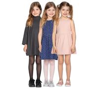 LORES Lot de 3 collants pour filles collants unis semi-transparents collants classiques à pieds pour danse ballet tous les jours 20 DEN Tonia, Mix, 122-128 cm