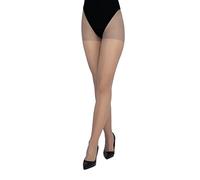 LORES Nude Collants classiques unis semi-transparents pour femme 20 deniers, Argenté., L