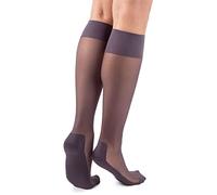 LORES Pop Socks Paire de chaussettes respirantes avec semelle de massage sans pression 20 deniers, Fumo, Taille unique