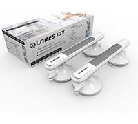 LORESJOY 2pcs Poignée de Bain,Poignées de Douche à Ventouse,Barre d‘appui de Salle,Poignée de Baignoire,d‘appui de Salle de Bain,Sans Perçage,Poignée de Sécurité pour Personnes âgées