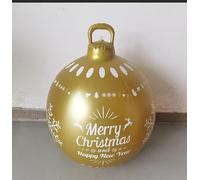LORESJOY Boules de Noël Gonflables 60cm avec Éclairage LED, Or