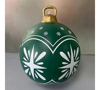 LORESJOY Boules de Noël Gonflables 60cm avec Éclairage LED, Vert