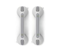 LORESJOY Poignée Ventouse， Douche à Ventouse, Sans Perçage, Barre d’Appui de Baignoire Murale， Poignée de Salle de Bain Antidérapante，Pour Personnes Âgées, Handicapés (12in-2pcs)