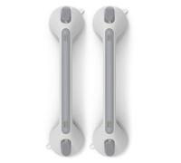 LORESJOY Poignée Ventouse， Douche à Ventouse, Sans Perçage, Barre d’Appui de Baignoire Murale， Poignée de Salle de Bain Antidérapante，Pour Personnes Âgées, Handicapés (16in-2pcs)