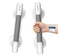 LORESJOY Poignée Ventouse pour Salle de Bain, Ventouse de Poignée Douche, 120 KG Poignées de Sécurité pour Salle De Bain, Sans Perçage Amovible, pour Personnes Âgées, Enfants (2PCS)