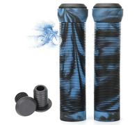 LORESJOY Poignées de Vélo MTB en Caoutchouc, 2 Pièces Protecteur de Guidon de Vélo, Souple Antidérapant, Ergonomique, avec Capuchons aux Extrémités - pour Vélo de Montagne/Route/VTT (Bleu)