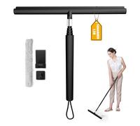 LORESJOY Raclette de Douche, 120cm Raclett Salle de Bain, Raclette Rétractable 30 à 120 cm, pour Douche, Salle de Bain, Carrelage, Miroir, Fenêtre, Cuisine(Noir)