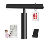 LORESJOY Raclette de Douche, Rétractable 25-95cm Raclette Douche, Nettoyage sans Traces pour Porte en Verre, Raclett Vitre Noir pour Douch,Salle de Bain,Carrelage,Miroir,Fenêtre