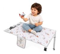 LORESJOY Repose-Pieds Avion Enfant, Lit Bébé Avion Extension de Siège pour Enfant, Hamac de Voyage Confortable pour Vols Longue Durée, Lit Portable Avion et Train avec Sac de Rangement