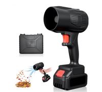 LORESJOY Souffleur a Batterie, Mini Souffleur pour Batterie, Souffleu Turbo sans Fil, Ventilateur Turbo à Jet Sec Ventilateur Industriel, avec Mallette à Outils, pour Jardin De La Pelouse