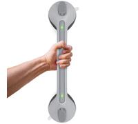 LORESJOY Ventouse de Poignée Douche, 43cm sécurité poignée de Douche Support jusqu'à 110 kg sans perçage et Amovible, Poignée de Baignoire, Personnes Âgées Poignée de Douche (1pcs)