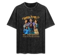 Loretta Lynn 60th Anniversary 1960-2020 Signature T-Shirt Unisex Black Tee XL