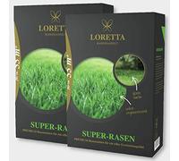 Loretta Superrasen Premium Lot de 2 x 1,1 kg de graines de pelouse de qualité supérieure