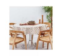 LORETTE Nappe 70% coton 30% polyester enduit 150X150 Bois de rose SUD ETOFFE