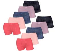 LOREZA ® 10 Culottes Panty pour Filles Enfants en Coton (128-134 (8-9ans), Lot de 10) M-42256