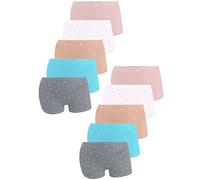 LOREZA ® 10 Culottes Panty pour Filles Enfants en Coton (140-146 (10-11ans), Lot de 10) M-42114