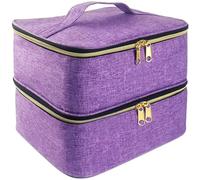 L'organisateur de Vernis à Ongles Peut contenir 30 Bouteilles (15 ML/0, 5 FL. oz) de Stockage Vernis à Ongles, Sac kit détachable 2 Couches avec séparateurs réglables pour Ensemble manucure